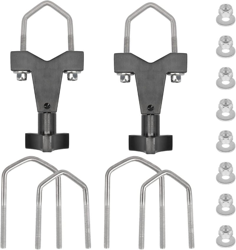 BATONECO High Lift Jack Mount, Hi Lift Jack Tube Mount 1-2.5" Round/Square Tubing Adjustable High Lift Jack Mounting Brackets Compatible with Universal Vehicle Front Bumper Bull Bars - Image 1
